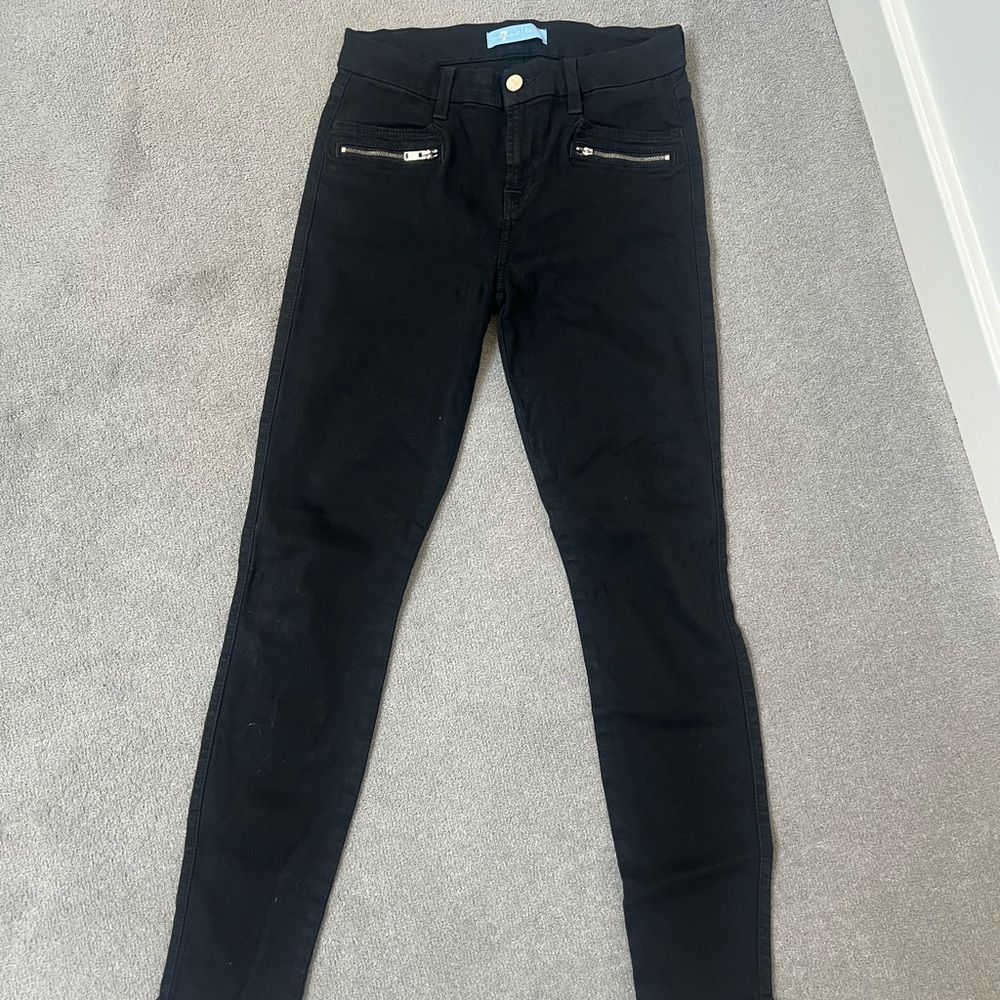 Seven For All Mankind Black Skinny Jeans